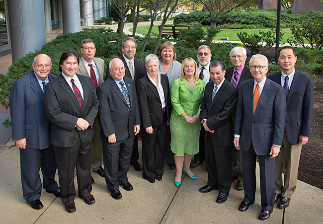 ACMUI Members pictured from left to right: Dr. Leon Malmud, Dr. James Welsh, Dr. William Van Decker, Dr. Orhan Suleiman, Mr. Steve Mattmuller, Ms. Laura Weil, Dr. Susan Langhorst, Ms. Darice Bailey, Dr. Christopher Palestro, Dr. Pat Zanzonico, Dr. Bruce Thomadsen, Dr. Milton Guiberteau, and Dr. John Suh.