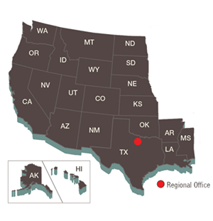 Map of NRC Region IV