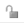 icon image of an unlocked padlock in a grey color