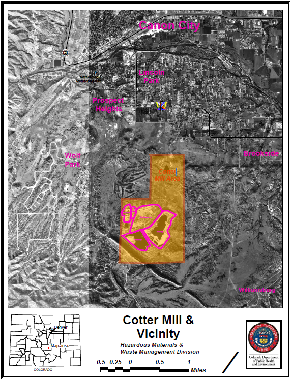 Cotter Mill & Vicinity Map from Colorado Legacy Land Website