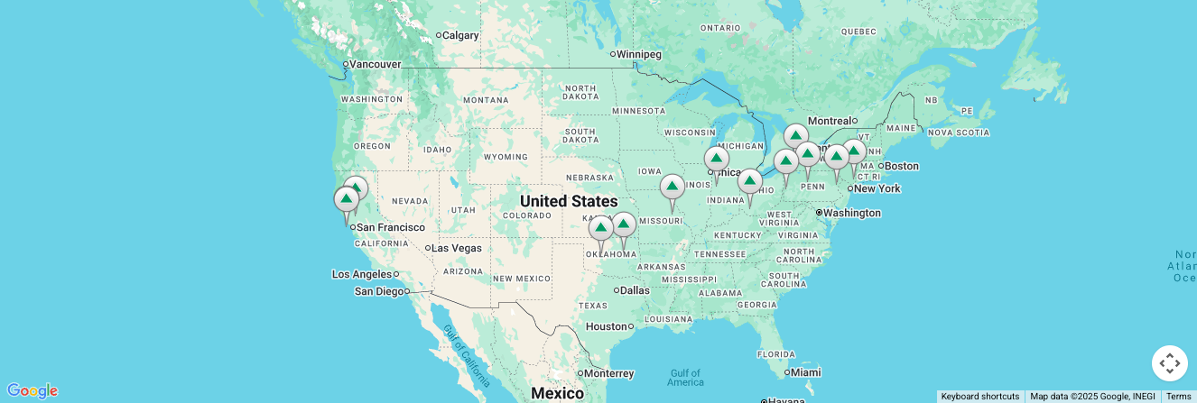Map of Locations of Complex Materials Sites Undergoing Decommissioning