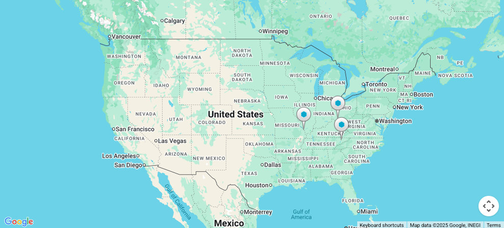 Map of Locations of Fuel Cycle Facilities Undergoing Decommissioning