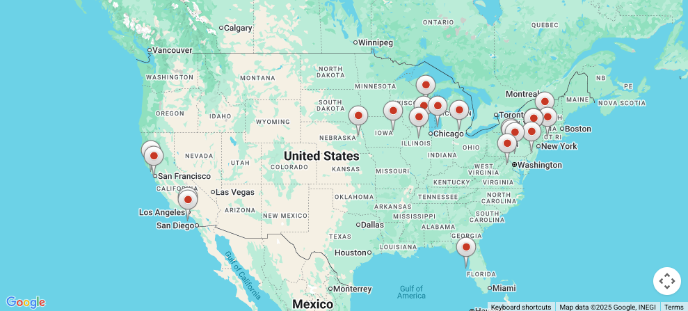 Map of Locations of Power Reactor Sites Undergoing Decommissioning