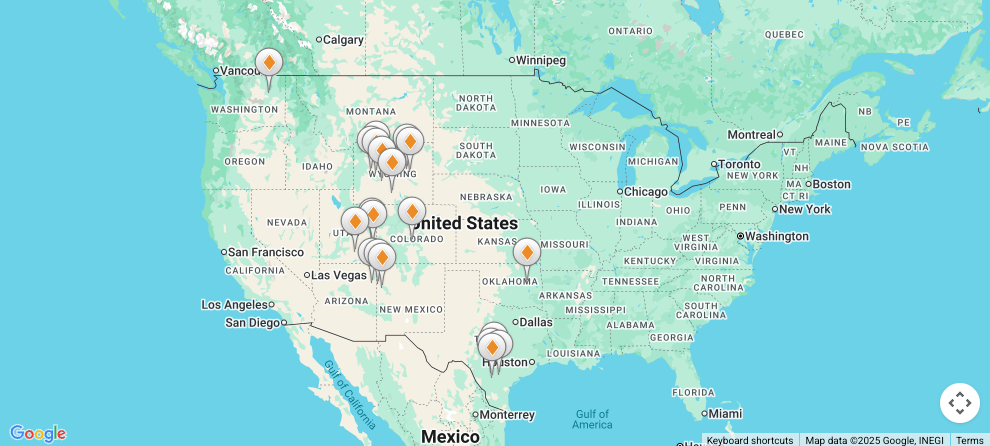 Map of Locations of Uranium Recovery Sites Undergoing Decommissioning