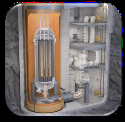 artist rendering of Cutaway artist’s rendering of the proposed UIUC test reactor