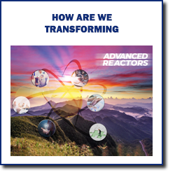 How We Are Transforming Sunrise over mountains with Advanced Reactors in front of colorful sky
