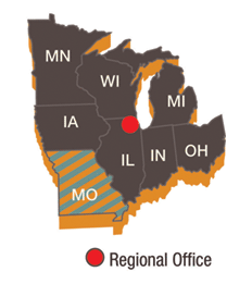 Map of NRC Region III