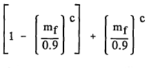 part of simplified expressions for the spray decontamination coefficient (for display purposes)