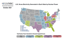 Gross Electricity Generated in Each State by Nuclear Power (with table: Total Nuclear Power Generated in Thousand Megawatt-hours)