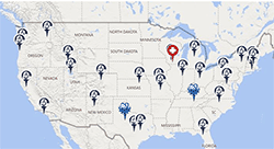 Locations of Nuclear Nonpower Production and Utilization Facilities