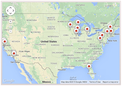 Locations of Power Reactor Sites Undergoing Decommissioning