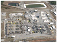 Aerial photograph of SRS F-Tank Farm (FTF) in Aiken, South Carolina