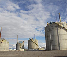 Aerial photograph of the Idaho National Laboratory (INL) Nuclear Technical and Engineering Center (INTEC) Tank Farm Facility (TFF) in Butte County, Idaho