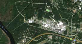 Aerial photo of Global Nuclear Fuels-America, Fuel Fabrication Facility, Wilmington, NC