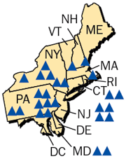 Map of NRC Region 1