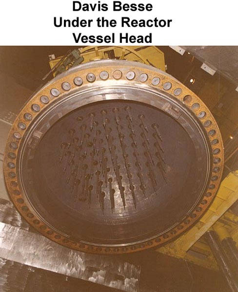 Underneath the Davis Besse Reactor Head