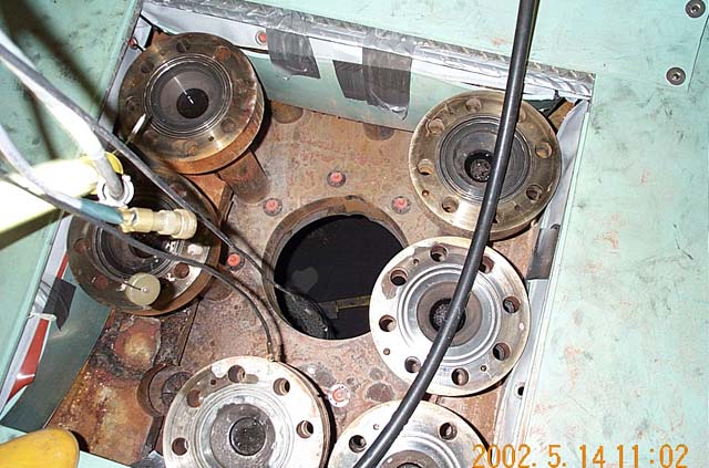 Downward View of Reactor Vessel Head Cutout Hole - View 1