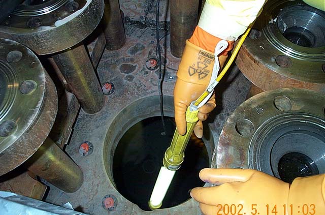 Downward View of Reactor Vessel Head Cutout Hole - View 2