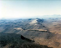 Aerial photo of Yucca Mountain