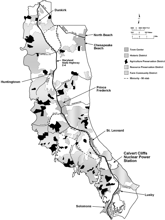 Calvert Cliffs Nuclear Power Plant Site Area, Land Uses and Growth Protection Areas