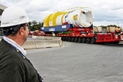 image of a worker looking at a steam tube generator