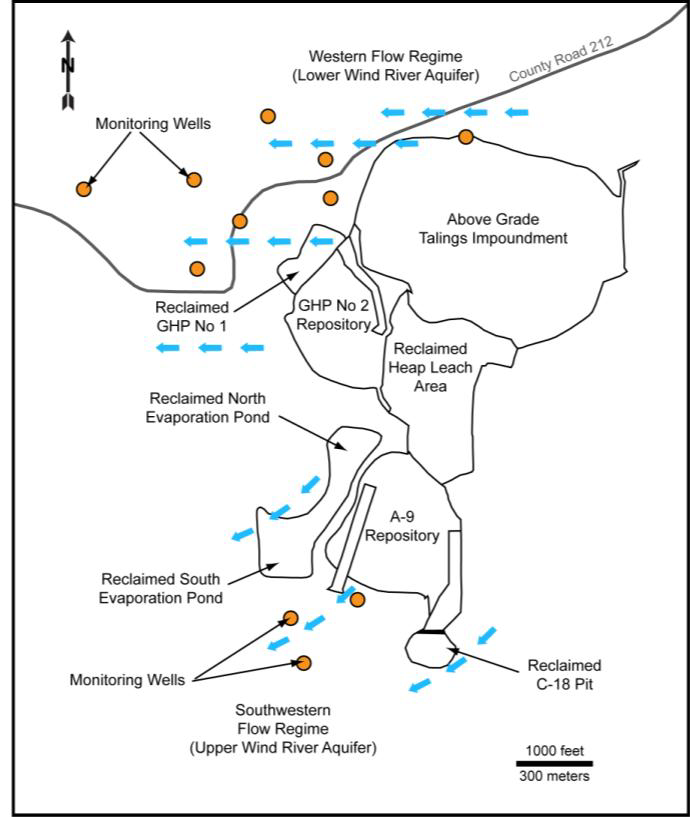 Figure 2. Umetco-Gas Hills Site Layout