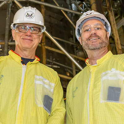 Commissioners Crowell and Weaver tour Crane Clean Energy Center