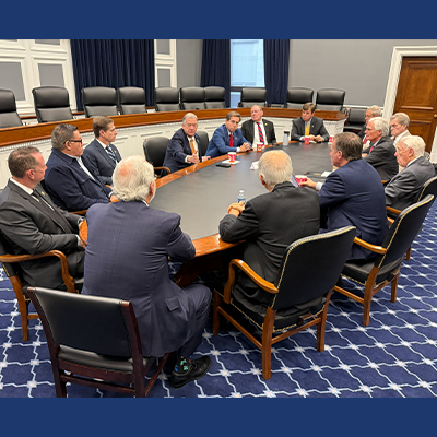 Chairman David Wright (center) meets with members of the Advanced Nuclear Caucus on Capitol Hill to discuss the nuclear industry, advanced reactor development and global deployment of advanced nuclear technologies.