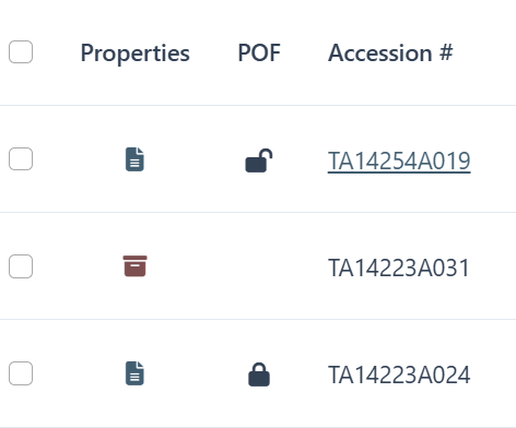 access icon key - consisting of a screenshot of a portion of the Electronic Hearing Docket page, showing various available document selections with either a locked padlock icon or an unlocked padlock icon next to each selection -- indicating whether or not that selection is accessible to the user