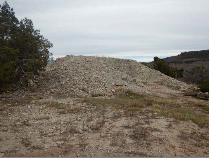 Image depicting abandoned uranium mine (AUM) waste at the October Uranium Mine in Mesa County, Colorado