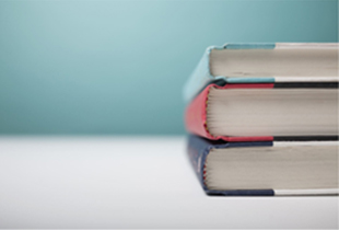 image of a stack of three books