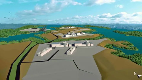 Proposed PlantProposed Rendering – View Looking Northeast from the South Plant Complex